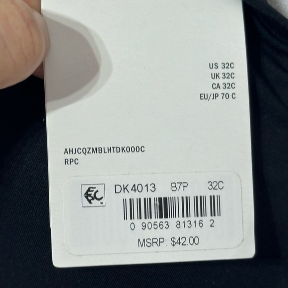 NWT DKNY Women's Classic Cotton Custom Lift Bra - 32C black - Picture 6 of 7